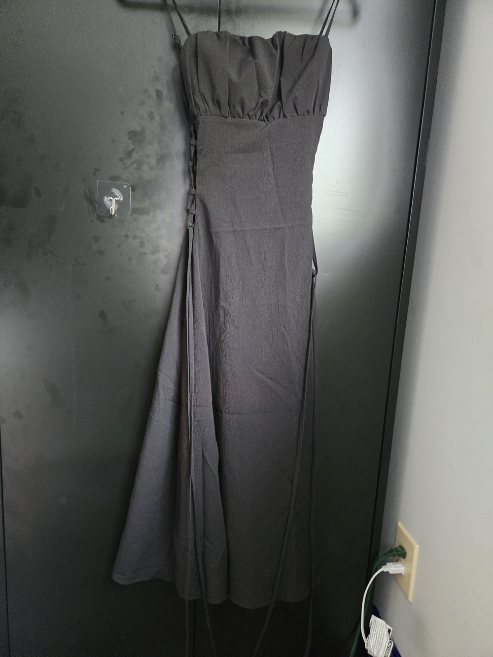 Women's Strapless Dress in Charcoal Gray Xs